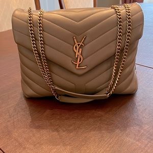 Saint Laurent Medium LouLou Chain Bag in quilted Y leather!